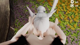 FFXIV Miqo'te Catgirl Futa POV Blowjob with Cumshot Finish with SOUND