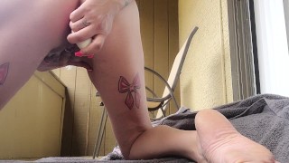 Practicing anal to get my tight ass ready for a bbc! 