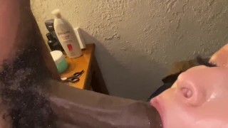 BBC GETS SUCKED BY SEXY LATINA