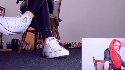 Converse Sneakers - You Will Clean My Dirty Converse Sneakers Right Now and Worship My Latex  Ass - Free Porn Videos - YouPorn