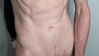 eBoy stroking horse dick at home