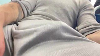 Getting HARD while next to hot guys on PUBLIC bus. 