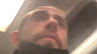 CUMMING ON THE TRAIN WITH PEOPLE IN THE SAME CART. 