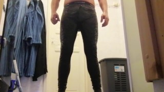 Guy pee in pants