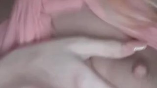 Lactating milf makes her nipples squirt and leak!!!