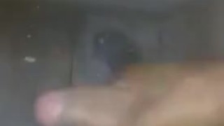 Camping Outdoors Using Toilet with Huge Cumshot Before Roommate Wakes Up