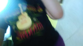 Farting Hairy PinkMoonLust Stands Pees Girl Piss Public Restroom Bathroom Hot Toilet Fart