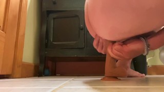 Trying out my new dildo. Too Big!!! Painal!!!