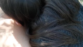 Секс на свежем воздухе больше вставляет, кончаю в рот, часть 2 - lesbian_illusion