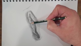 Drawing a sexy Vagina. Porn art Video number 1