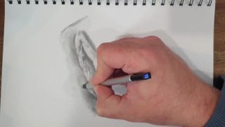 Drawing a sexy Vagina. Porn art Video number 1