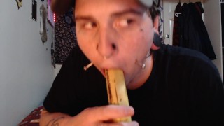 watch me deep throat a banana