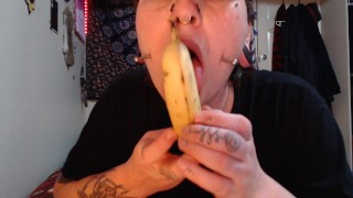watch me deep throat a banana