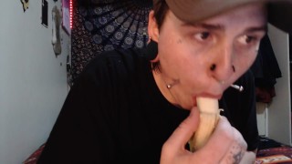 watch me deep throat a banana