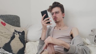 Jerking off alone