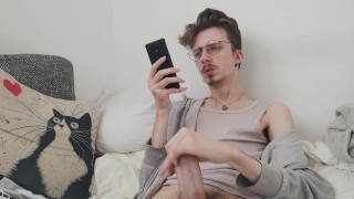Jerking off alone