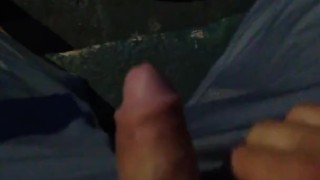 Jerkin off outside 