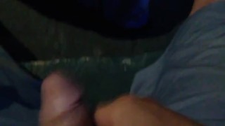 Jerkin off outside 
