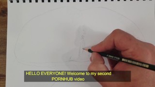 Drawing a vagina and panties porn art video number 2