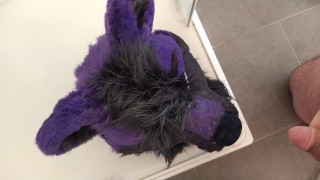 Lucer pissing on his head