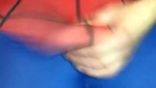 making Soft COCK get HARD using MASSAGE GUN ** HORNY SPIDER-MAN **