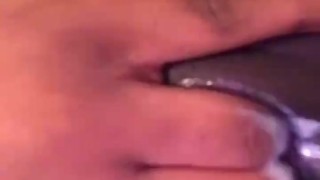 ebony PLAYS WITH FAT PUSSY creams within 30 seconds!