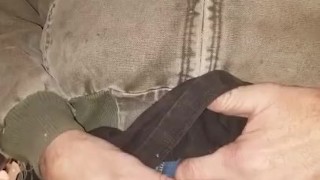 Pulling out my small cock