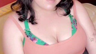Goth Amateur BBW Jiggling Tease