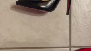 Girlfriends New Heels Blessed With Cum
