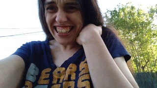 LOUDEST FART PinkMoonLust Nasty Ass Farting Gas So BAD Outdoors Outside Backyard To Let it Rip Toot