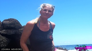 Pit Stops - Pissing on my Maui hike - Pissing MILF Joanna Meadows - NaughtyJoJo