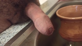 Where do you go if you need to pee? Of course kitchen!