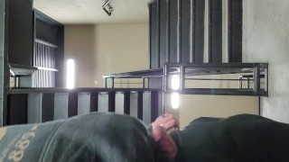Risky stairwell jerk