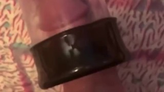 Using penis pump on the head of my cock