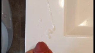 Husky stud jerks big cock for you, wants you on your knees