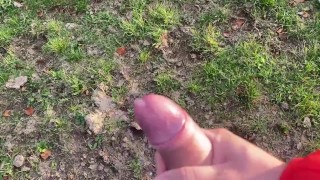 Huge Public Outdoor Cumshot