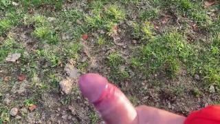 Huge Public Outdoor Cumshot