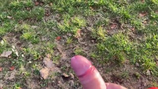 Huge Public Outdoor Cumshot