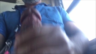 jerking off on the train in public and cumming for some voyeurs