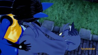 Pokemon Yaoi - Meowth Alola suck and is fucked by Lucario