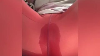 Gym Slut Pisses Through Leggings