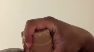 Black dude Playin with dildo in my ass 