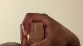 Black dude Playin with dildo in my ass 