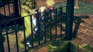 Female knight lose to monster ork - episode.2