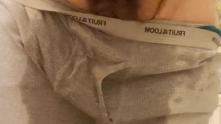 Chubby DILF self piss and Jerkoff