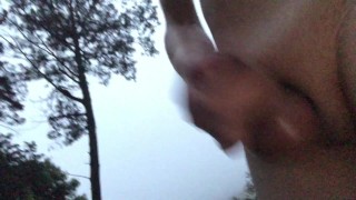 Naked erection at the place I went, the 3rd challenge - この出先での全裸勃起に初成功。石段がキツ過ぎて倒れそうになる／0506／曇り／気温11度