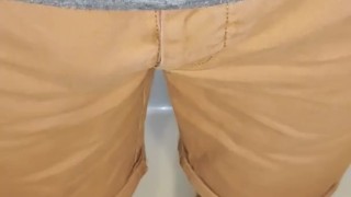 Pissing Brown Shorts in the Shower
