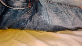 Bedwetting In Jeans Shorts (Huge Puddle Of Pee)