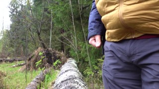 Enjoy the natural landscape while peeing