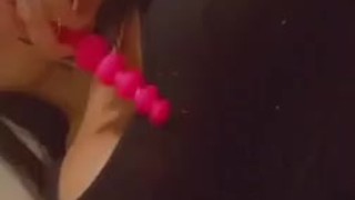 Playing with my anal toy 